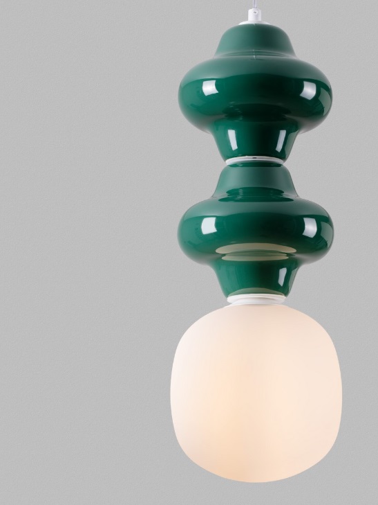 zielona lampa wisząca Colorella 2 - ceramika