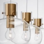 3-punktowa lampa wisząca Mellu 3 - złota szklana