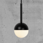 Czarno-biała kula - lampa wisząca Contina Nordlux
