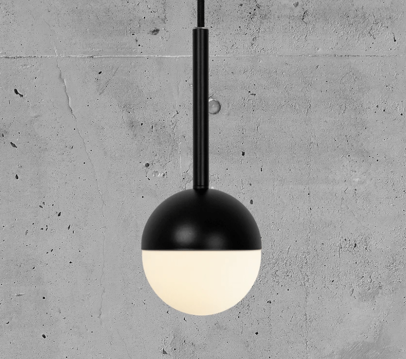 Czarno-biała kula - lampa wisząca Contina Nordlux