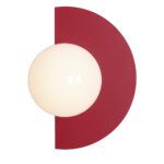 Kinkiet Loop - czerwony z biała kulą