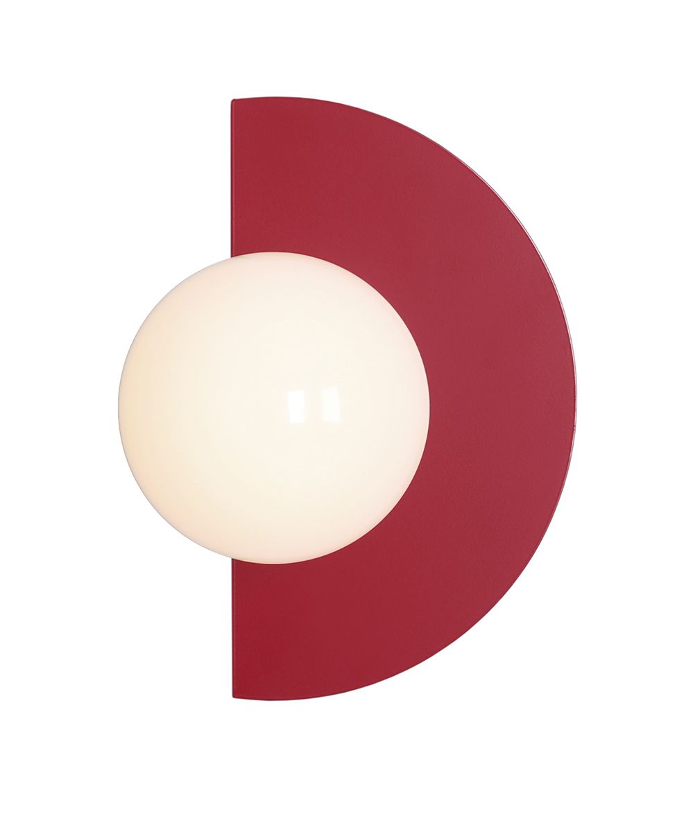 Kinkiet Loop - czerwony z biała kulą