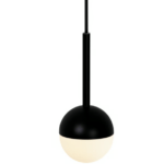 Lampa wisząca Contina - biało czarna kula