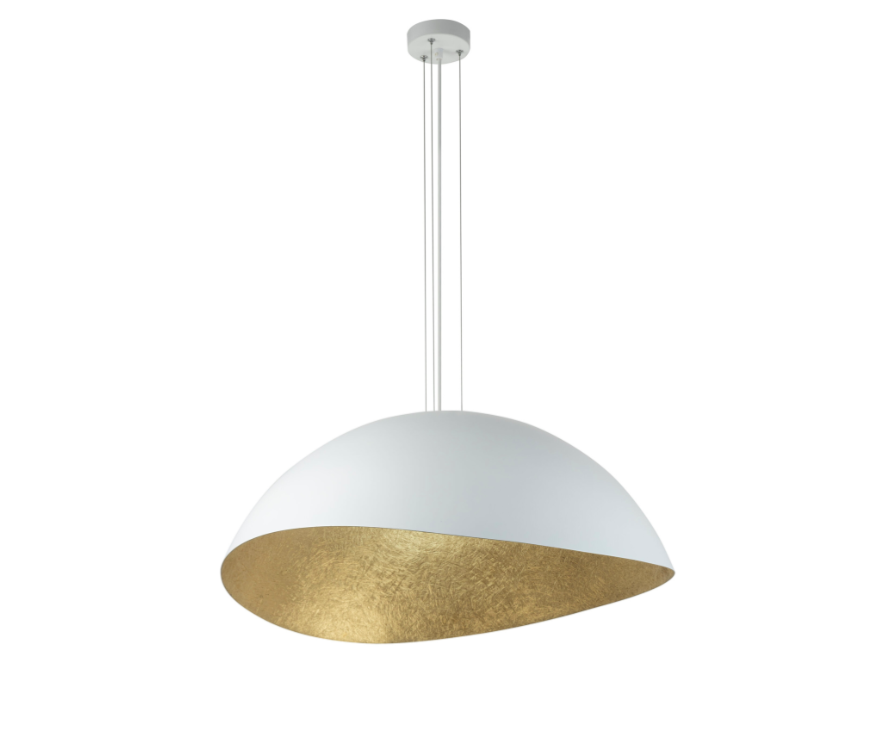 Lampa wisząca do jadalni Velaris 48 - biało-złota