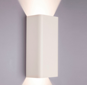 Prostokątny kinkiet Bergen - biały, dekoracyjne światło