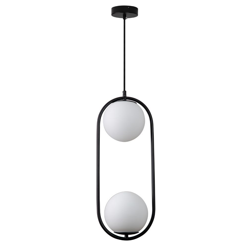 Elegancka lampa wisząca czarna - Costa Duo 50cm
