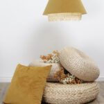 lampa wisząca z plecionką w stylu boho