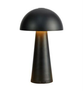 Czarna lampa mobilna Fungi - IP44