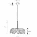 Czarna lampa wisząca Styrka - abażur jak kwiat - 1