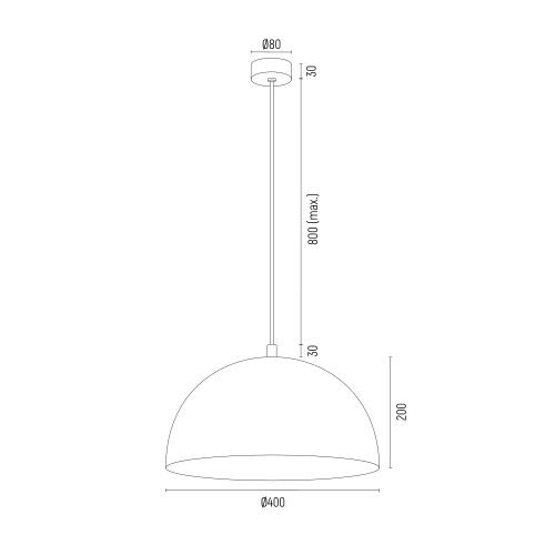 Lampa wisząca Bonita - zielona półula - 1