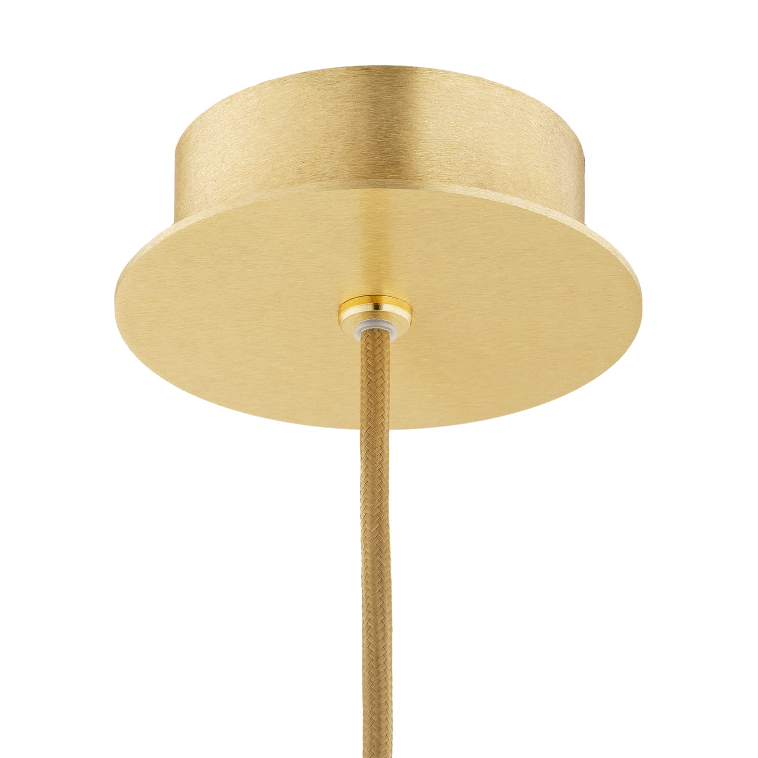 Duża lampa wisząca Almiros - szklana, złota - 1