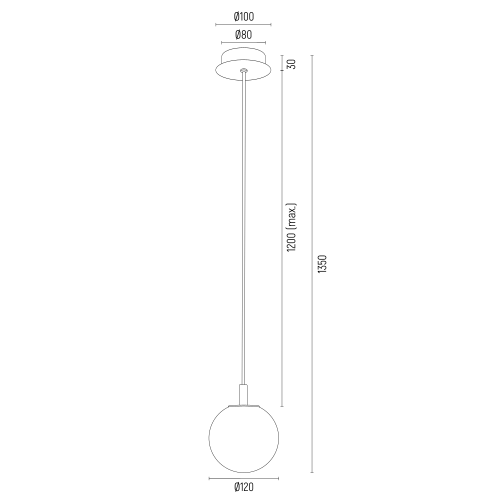 Kremowa lampa wisząca Almiros - szklany klosz - 4