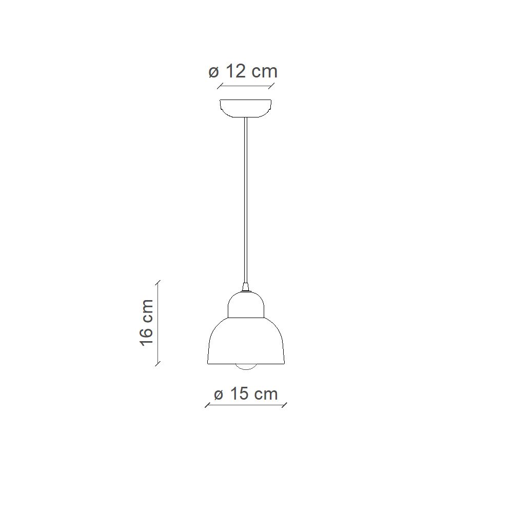 Duża lampa wisząca Berimbau C2611 - pomarańczowa - 3