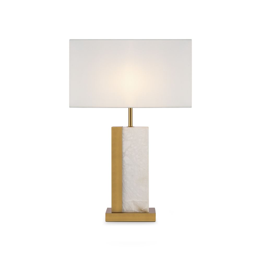 biało-złota lampa stołowa do salonu