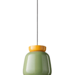 Ceramiczna lampa wisząca Corcovado C2740 - zielony klosz