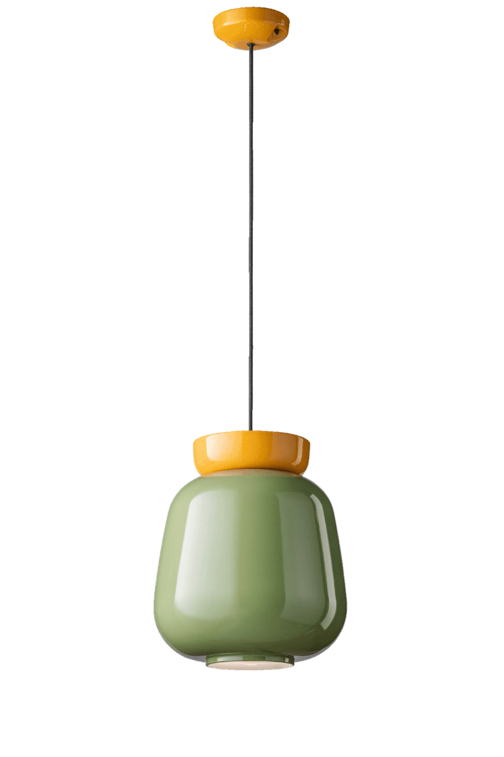 Ceramiczna lampa wisząca Corcovado C2740 - zielony klosz
