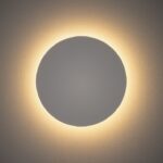 Biały kinkiet RING M - zintegrowany LED