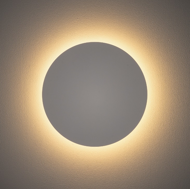 Biały kinkiet RING M - zintegrowany LED