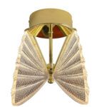 złoty kinkiet w kształcie motyla