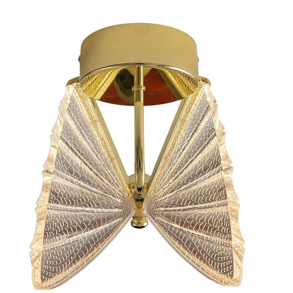 złoty kinkiet w kształcie motyla