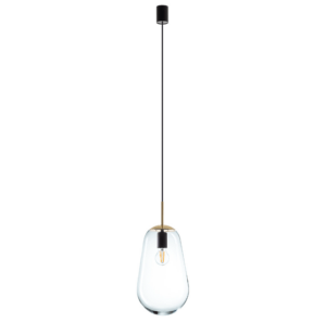Lampa wisząca Pear M - szklany transparentny klosz