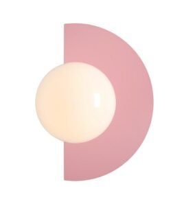 Różowy kinkiet Loop - baby pink, dysk