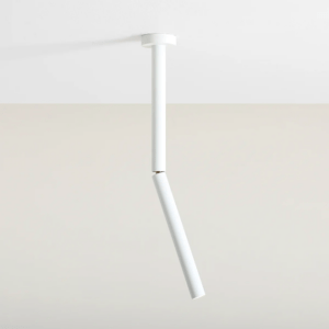 Biała lampa sufitowa Stick S - regulowana tuba