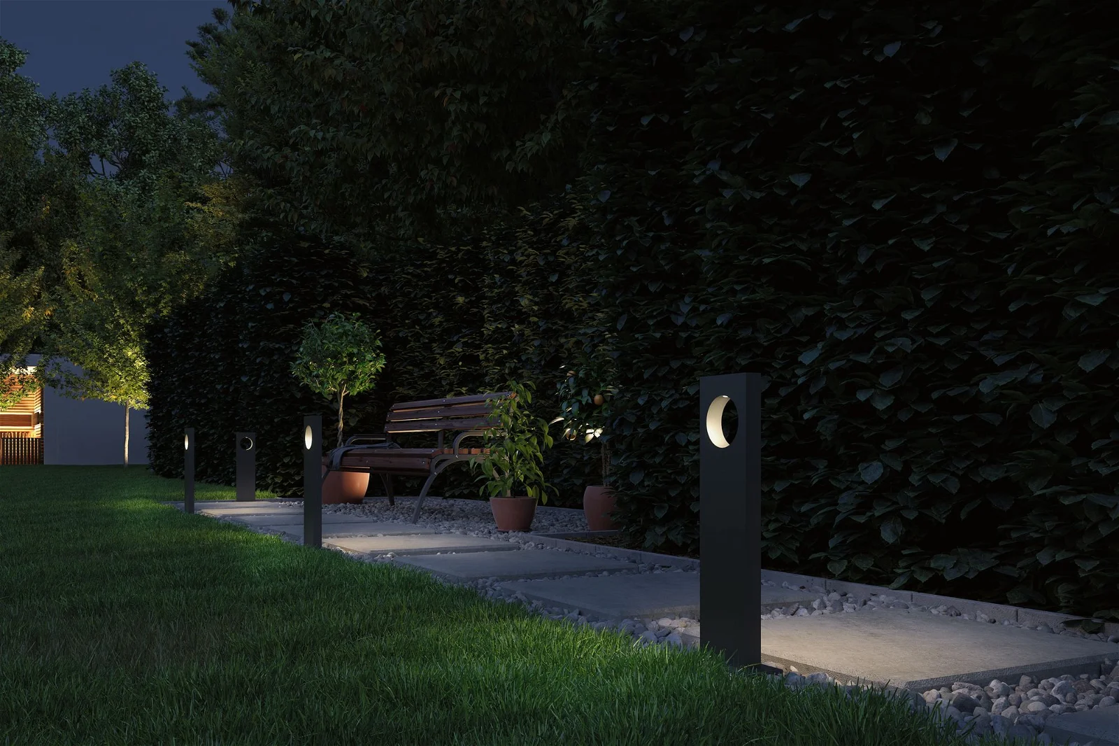 nowoczesne oświetlenie do ogrodu aranżacja