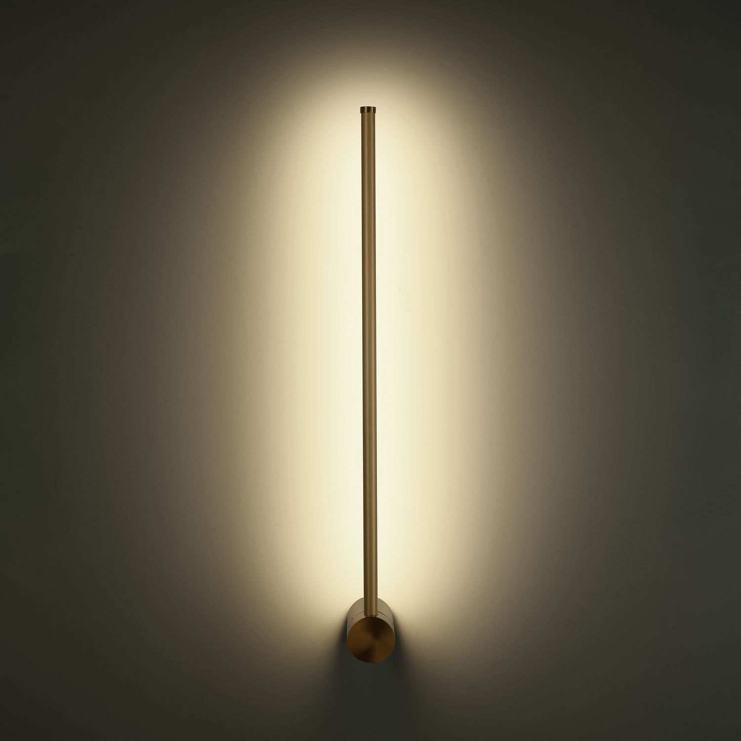 Złoty kinkiet nowoczesny Sparo - 60cm, LED, do hallu