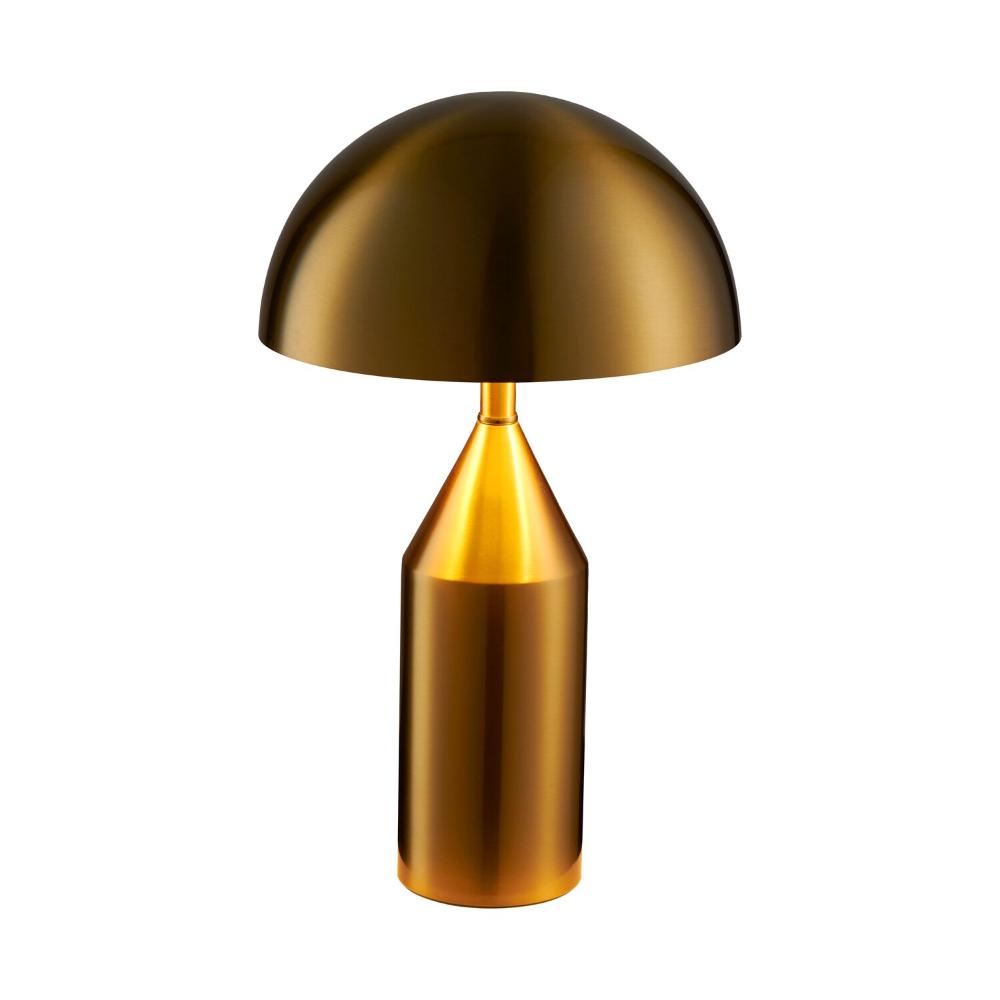 lampa stołowa złoty grzybek w stylu retro