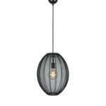 Lampa wisząca czarna z siateczki Florence 40 - czarny abażur