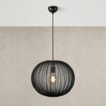 Lampa wisząca Florence 50 siateczkowa czarna w stylu skandynawskim