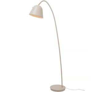 Stylowa lampa podłogowa łukowa Fleur - Nordlux, beżowa, regulowany klosz