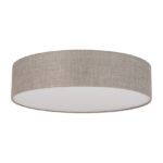Lniana duża lampa sufitowa Rondo 78 - beżowa