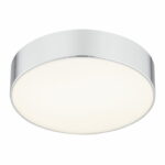 Srebrny plafon łazienkowy Darling - 25cm, szkło hartowane i chrom - 1