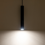 Lampa wisząca czarna do salonu tuba Fourty M - 30cm