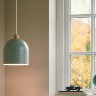 Szałwiowa lampa wisząca do salonu Gaston