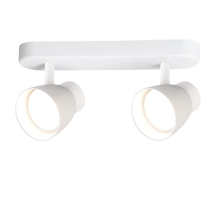 Biała lampa sufitowa podłużna Dravo 2