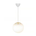 Biały zwis szklany Navone 20 - do sypialni