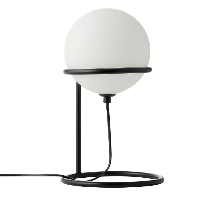 Czarno biała lampa stojąca kula - Wilson Nordlux