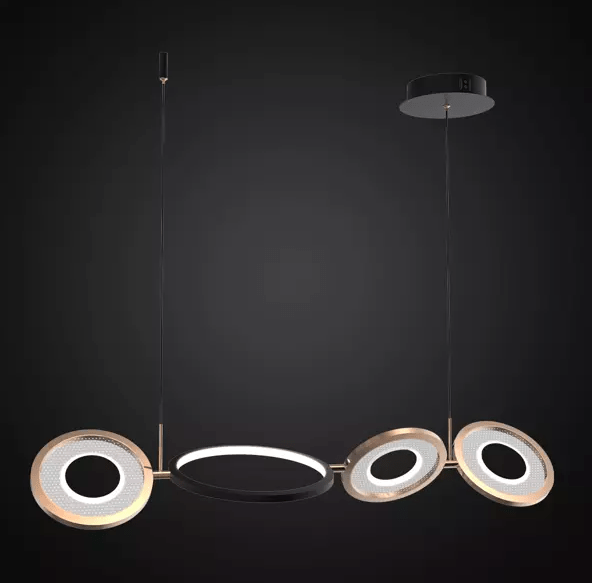 Lampa do salonu z pleksi - seppia LED ring