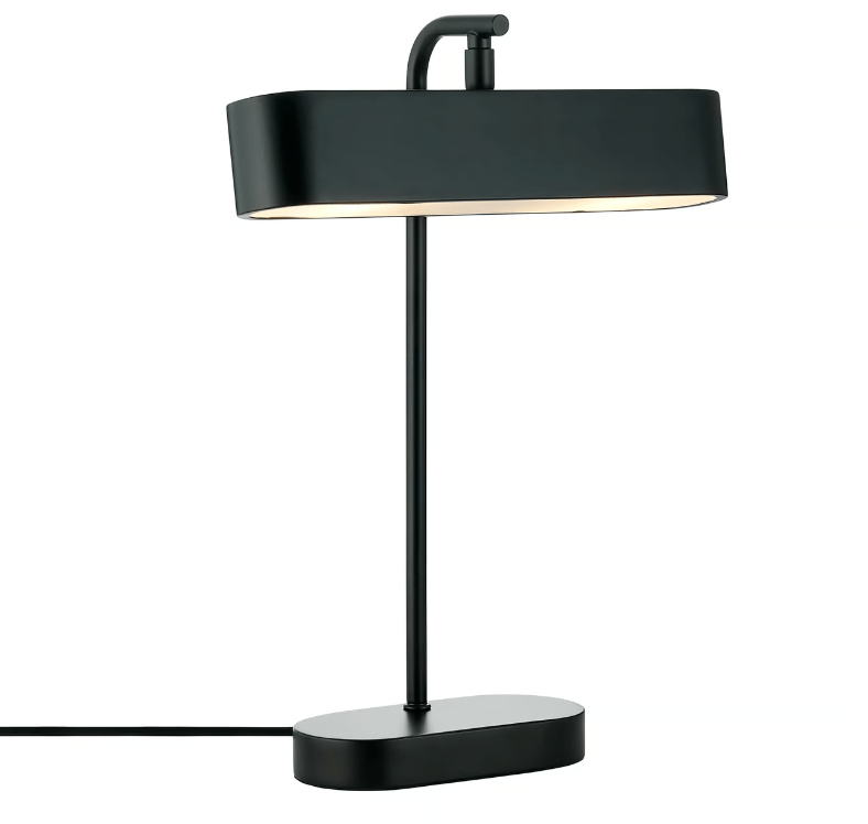 Nowoczesna czarna lampa stołowa Merlin