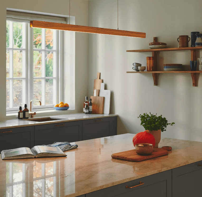 Lampa wisząca nad wyspę w kuchni Ilgas - pozioma LED