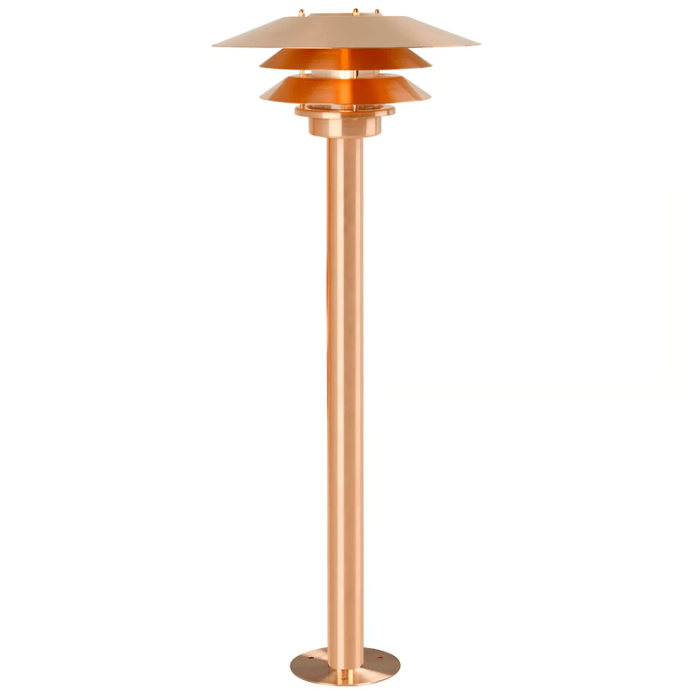 Miedziana lampa stojąca do ogrodu Venø - IP54, dekoracyjna