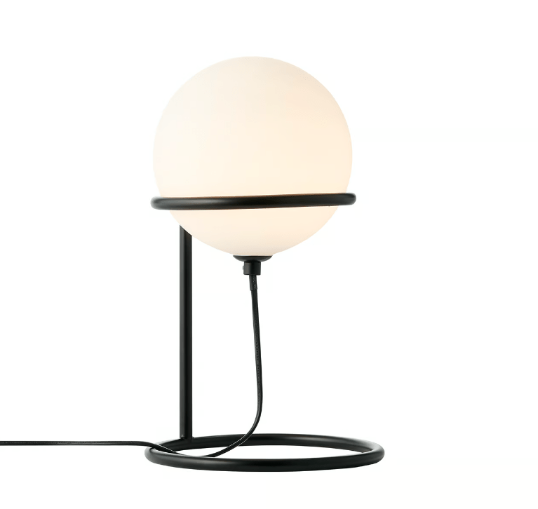 Nowoczesna lampa stołowa Wilson - mleczna kula