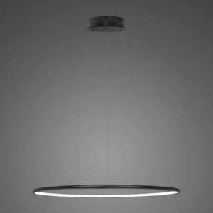 Nowoczesna lampa wisząca Shape - czarna, Ring LED 60 cm, 4000K