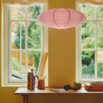 Papierowa lampa wisząca do pokoju dziecka - Villo 60 - fioletowa