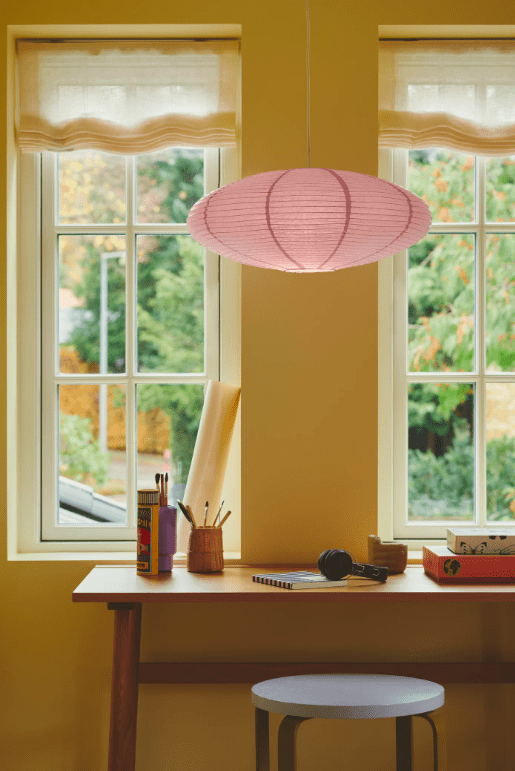 Papierowa lampa wisząca do pokoju dziecka - Villo 60 - fioletowa