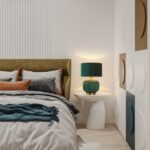 Zielona lampa stołowa do sypialni Tamiza 48 - klasyczna