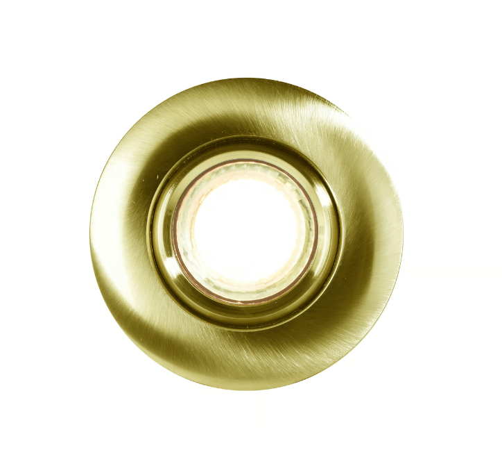 Złote oczko sufitowe z IP44 - regulowane Umberto